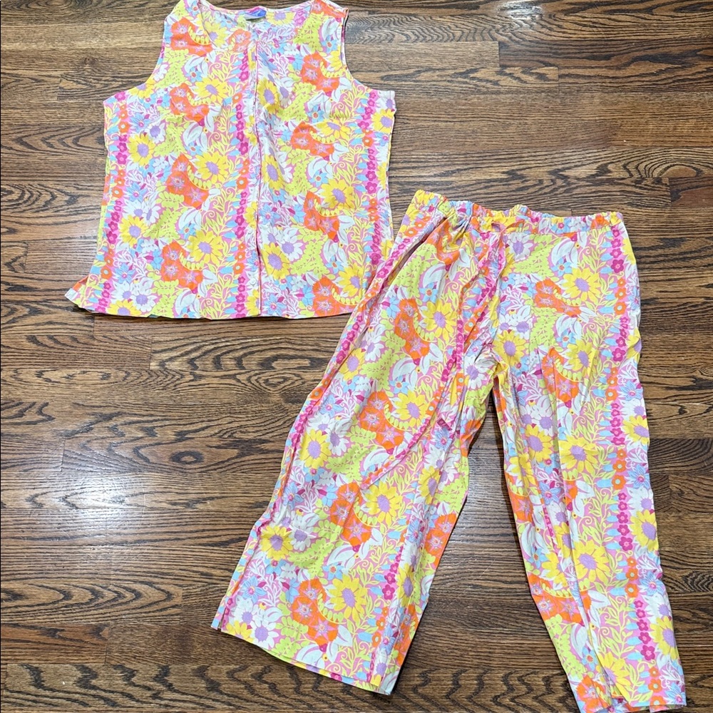 Pine Cone Hill Colorful Floral Pajama Set